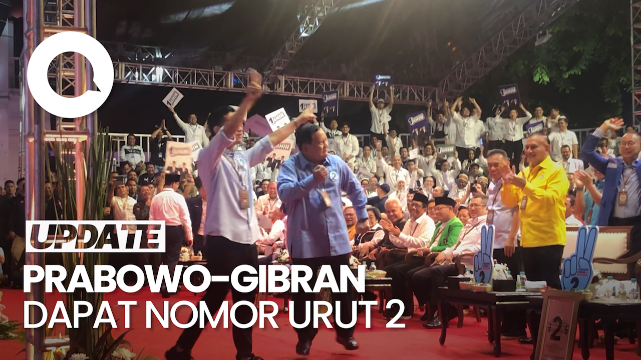 Momen Prabowo Joget Seusai Undian Nomor Urut Paslon Pilpres