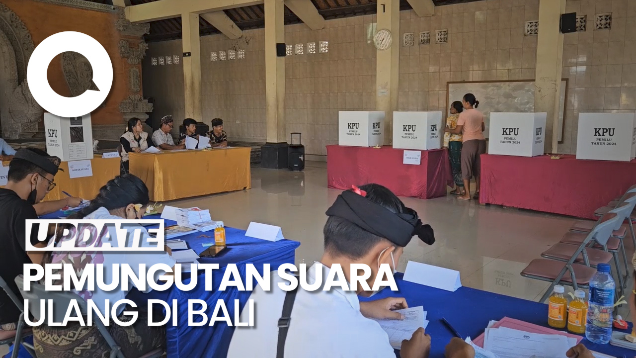 Suasana Pemungutan Suara Ulang Di Gianyar Bali