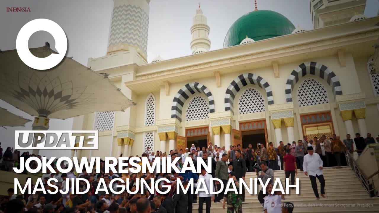 Momen Jokowi Resmikan Masjid Agung Madaniyah Karanganyar Jateng