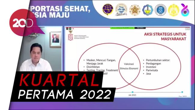 Erick Thohir Prediksi Pertumbuhan  Ekonomi  Indonesia  Pulih 2022 