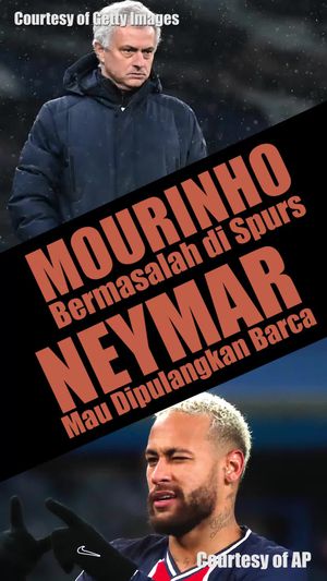 Mourinho Bermasalah di Spurs, Barca Mau Pulangkan Neymar