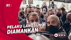 Momen Presiden Macron Ditimpuk Telur saat Kunjungi Pameran Kuliner!