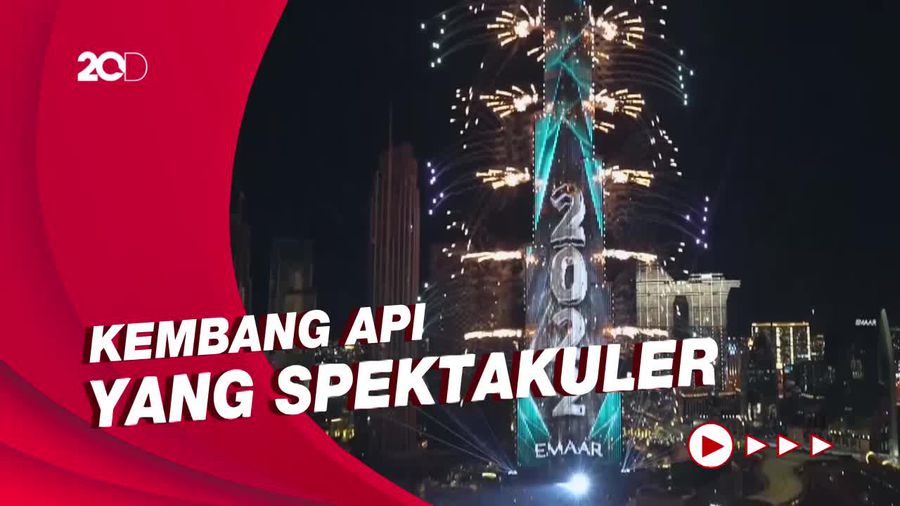 Mewahnya Pesta Tahun Baru di Menara Burj Khalifa