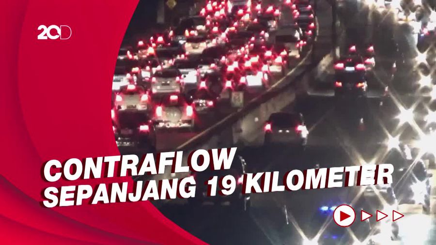 Tol Cikampek Padat Merayap, Contraflow Diberlakukan