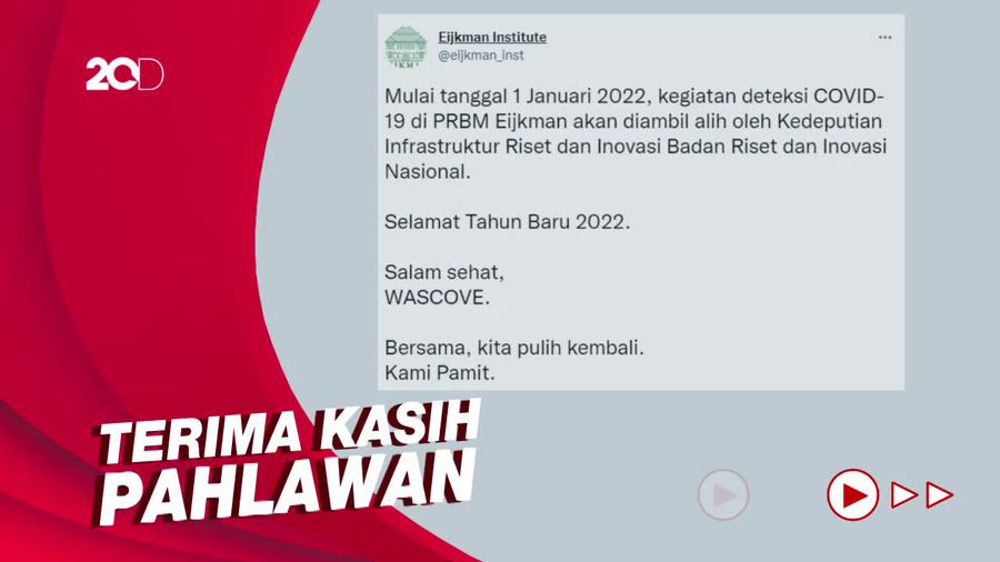 Tim Waspada Covid-19 Eijkman Pamitan, Warganet: Sedih Banget