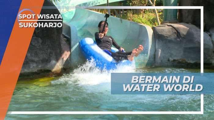 Serunya Basah-basahan, Bermain River Slide di Taman Air, Sukoharjo