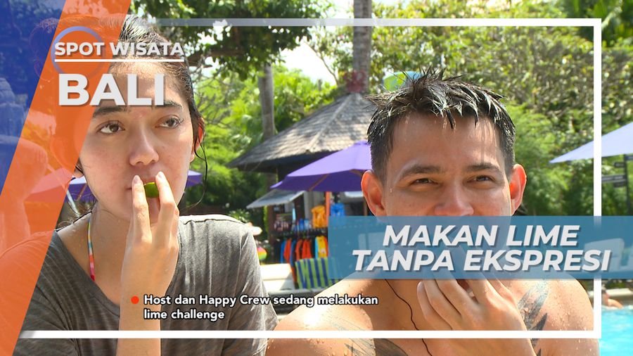 Makan Lime Tanpa Ekspresi, Tantangan Seru di Tepi Kolam Bali
