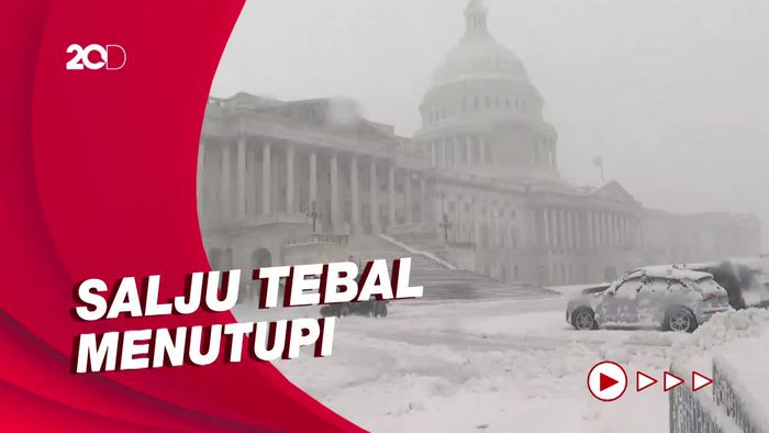 Badai Salju di AS Pecah Rekor
