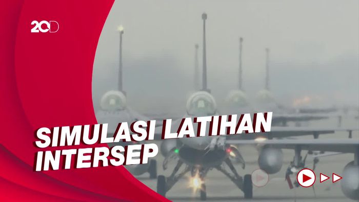 Jet Tempur F-16V Taiwan Berlatih Antisipasi Serangan Udara China