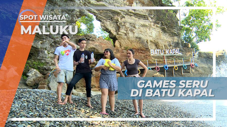 Ombak Deras Pinggir Pantai Batu Kapal, Maluku