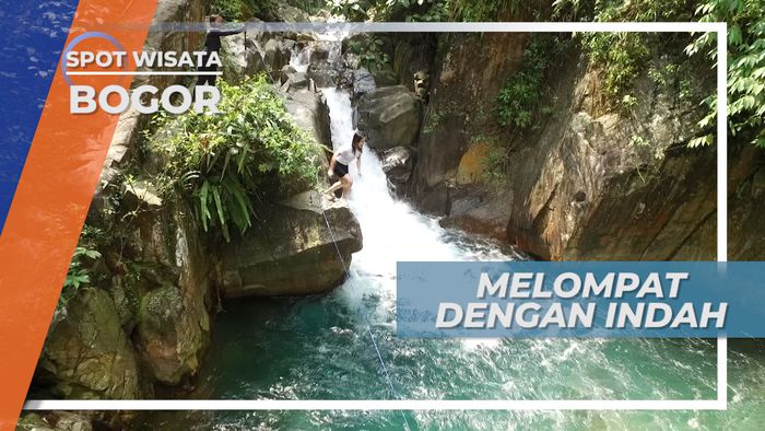Lompat Indah di Curug Cibaliung Bogor Jawa Barat