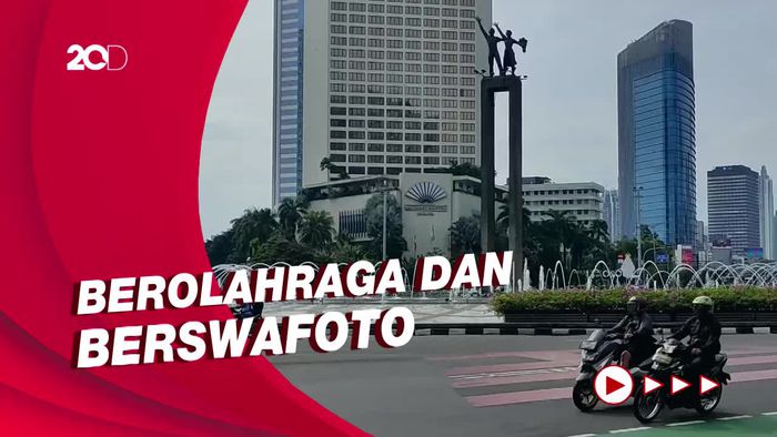 DKI PPKM Level 2, Kawasan Bundaran HI Ramai