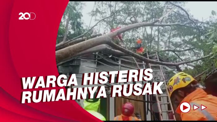 Angin Puting Beliung di Tasikmalaya, Rumah Warga Rusak Tertimpa Pohon