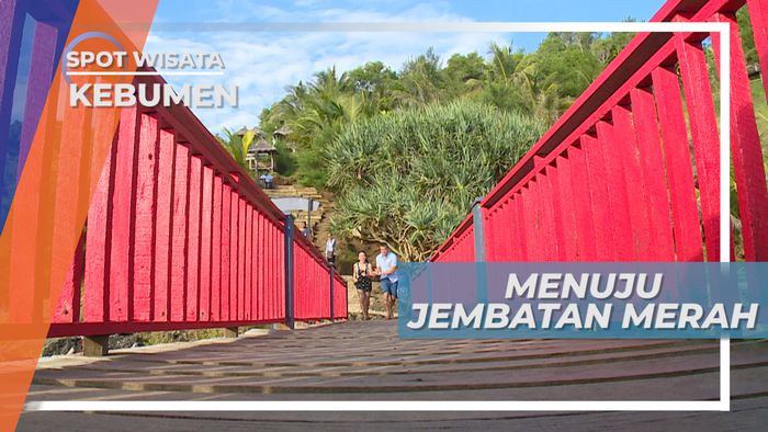 Jembatan Merah Kebumen, Dibangun di Atas Karang dan Menjorok ke Lautan
