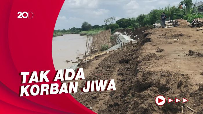 Penampakan Tanggul Sungai Citarum yang Longsor di Bekasi