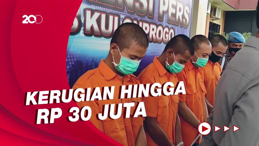 Tampang 4 Maling Kabel BTS di Kulon Progo, Ada Teknisi Operator Seluler