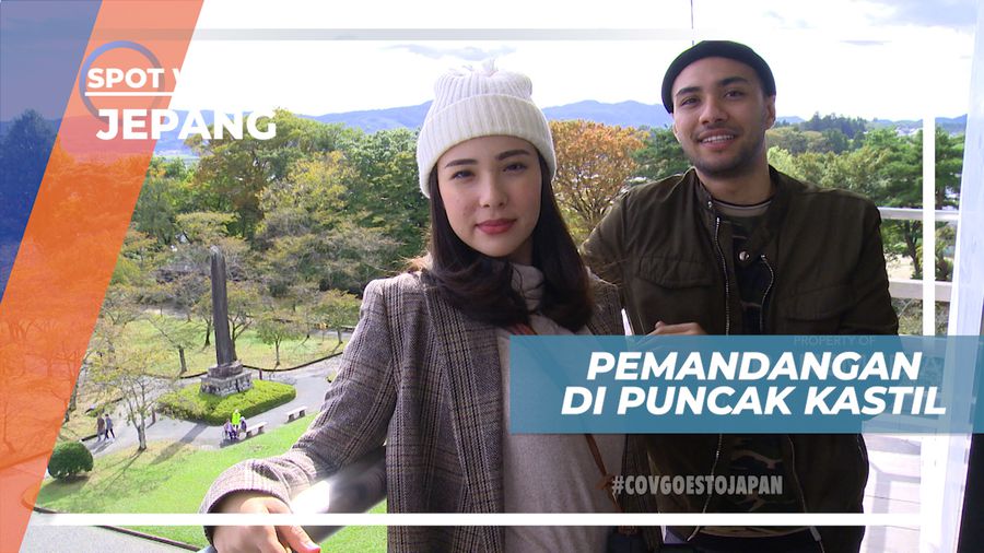Indahnya Pemandangan Kota Shiroishi Dari Puncak Kastil, Jepang