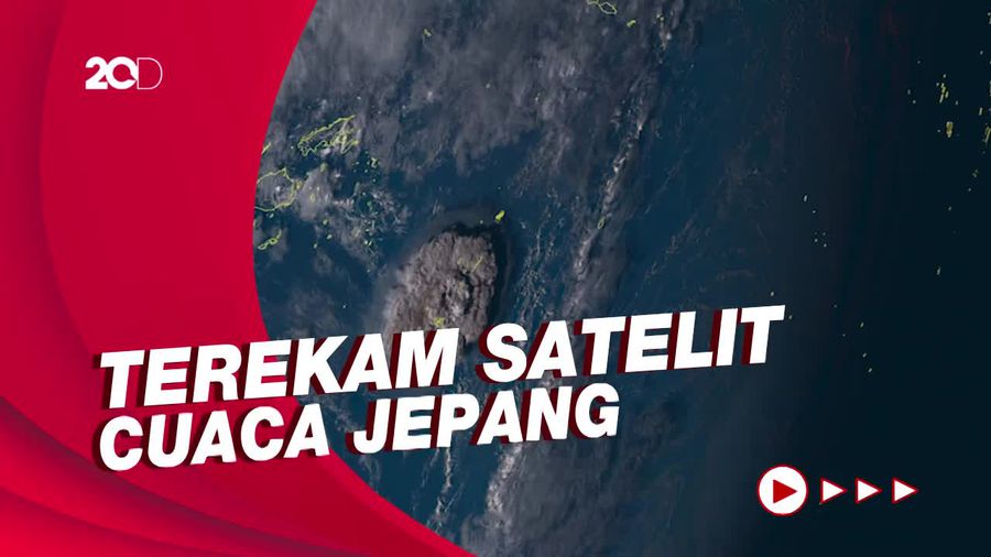  Detik-detik Letusan Gunung Berapi Dalam Laut di Tonga
