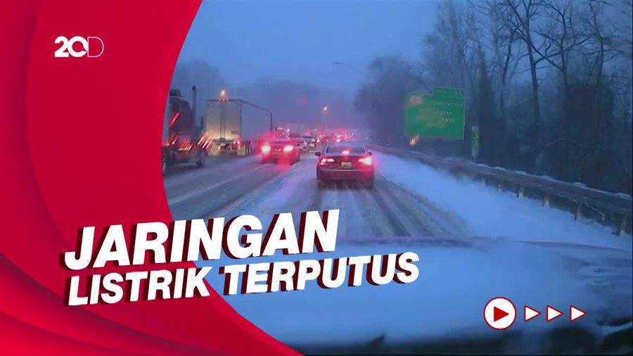 Badai Salju Izzy Menghantam Wilayah Tenggara Amerika Serikat
