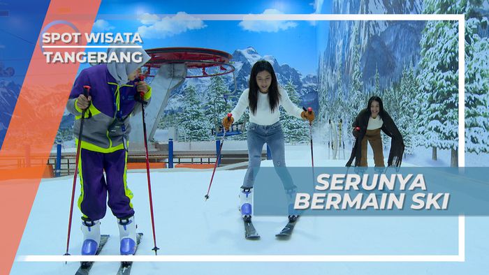 Meluncur Seru Bermain Ski di Snow Word, Tangerang