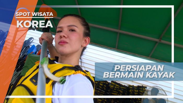 Bersiap Dayung Kayak di Han River, Korea Selatan