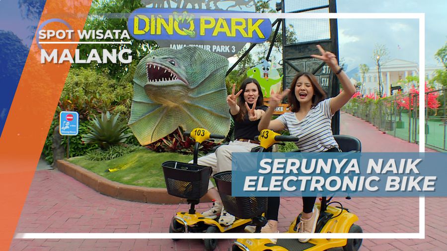 Serunya Mengelilingi Luas Jatim Park Dengan Naik Electronic Bike, Malang