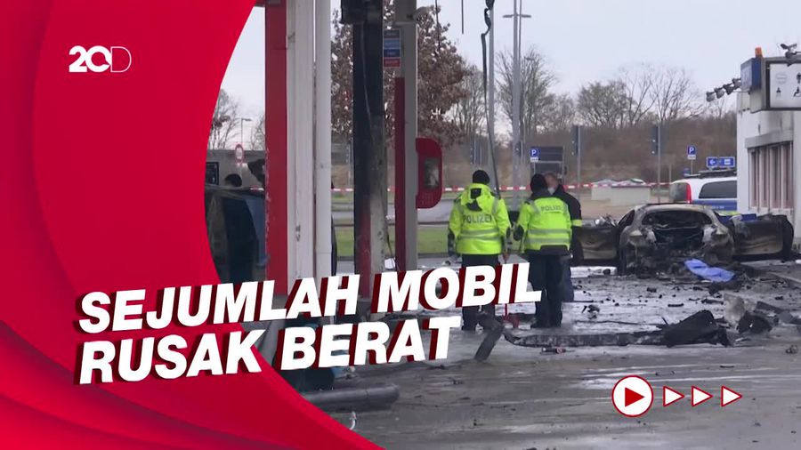 Ngeri! Mobil Tabrak Pom Bensin Picu Ledakan di Jerman, 2 Orang Tewas