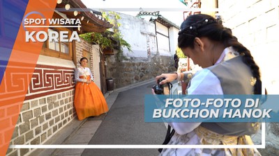 Foto-foto Cantik di Desa Tradisional Dengan Menggunakan Pakaian Khas Negeri Gingseng, Korea Selatan