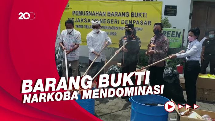 Kejari Denpasar Musnahkan Barang Bukti 983 Perkara, Terbanyak Kasus Narkoba