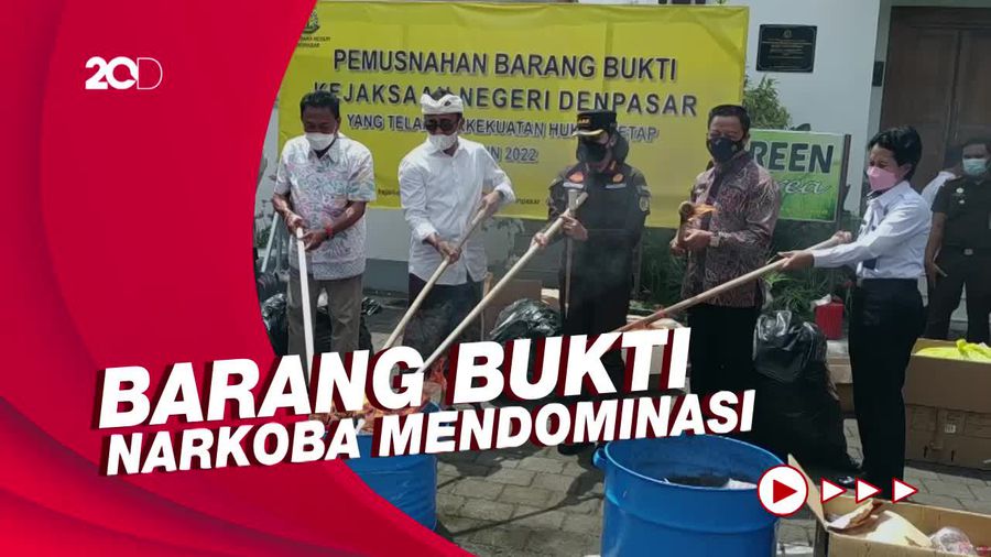Kejari Denpasar Musnahkan Barang Bukti 983 Perkara, Terbanyak Kasus Narkoba