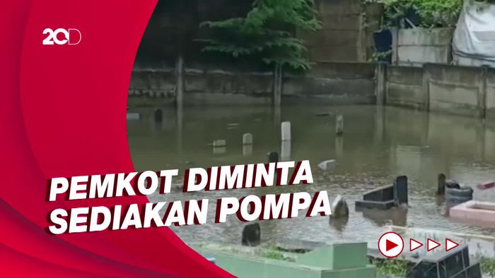 Duh! Penampakan TPU Kober Jakbar Kebanjiran