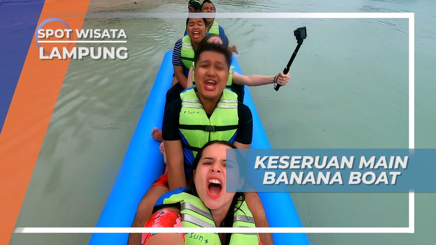 Tegal Mas Island, Serunya Hujan-hujan Sambil Bermain Banana Boat, Lampung