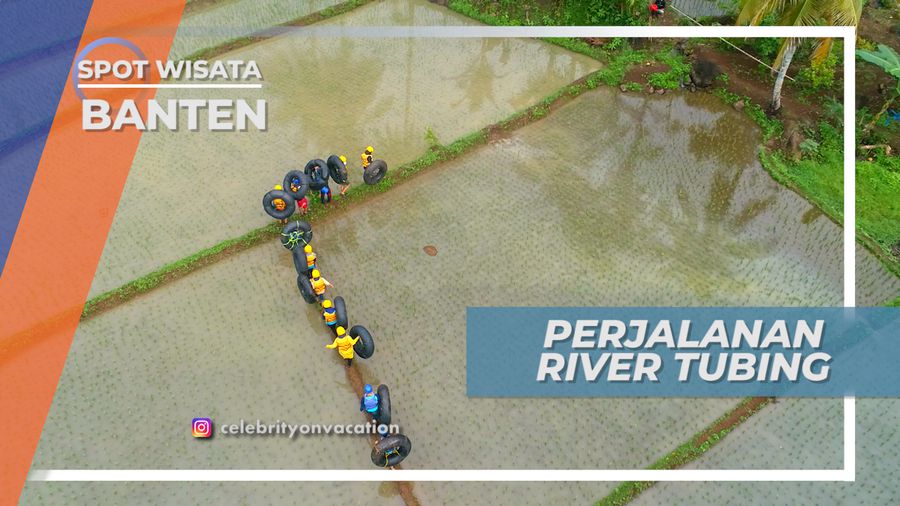 Menyusuri Persawahan Menuju Titik Start River Tubing, Banten