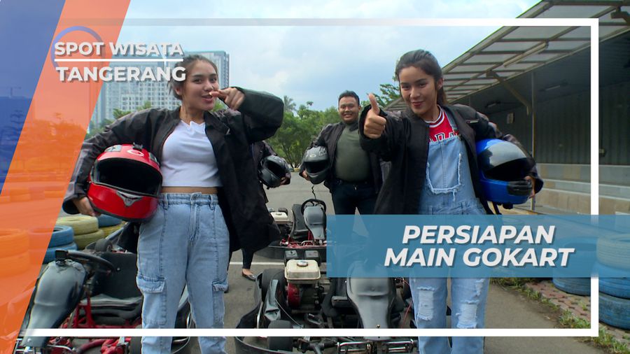 Bersiap Memakai Perlengkapan Pengaman Sebelum Ngebut Dengan Gokart, Tangerang