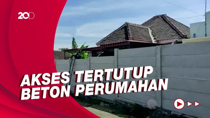 Menengok Rumah Warga Malang yang Aksesnya Tertutup Pagar Beton Perumahan