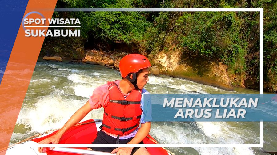 Jaga Keseimbangan, Sensasi Taklukkan Jeram Sungai Cipari, Sukabumi