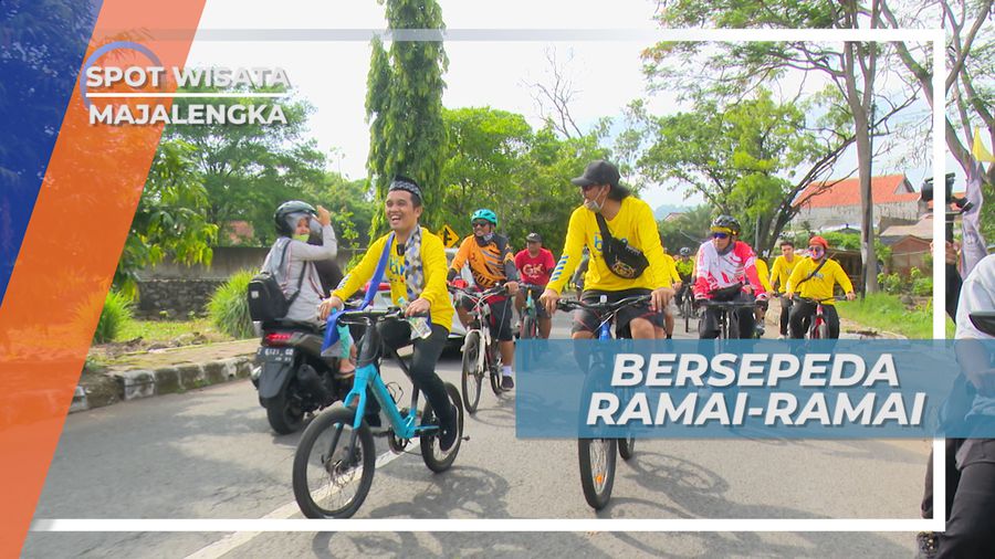 Serunya Bersepeda Bareng Artis Mengelilingi Kota Majalengka