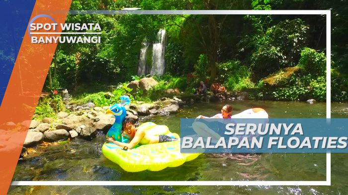 Serunya Bermain Floaties di Jernihnya Kolam Alami Air Terjun Jagir, Banyuwangi