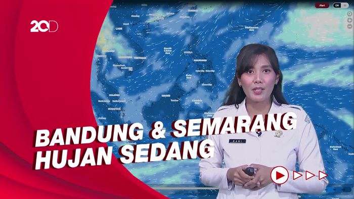 Kota-kota di Pulau Jawa Diprakirakan Hujan Intensitas Ringan-Sedang