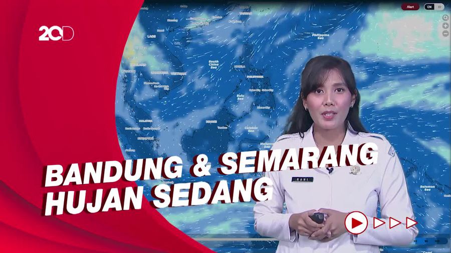 Kota-kota di Pulau Jawa Diprakirakan Hujan Intensitas Ringan-Sedang