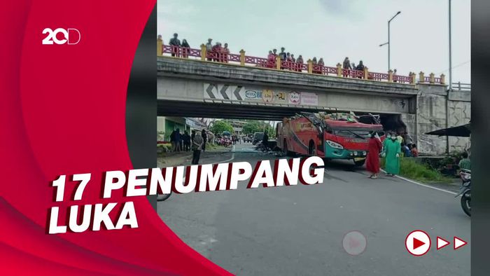 Bus Tabrak Flyover di Padang Panjang, Sopir Diburu Polisi