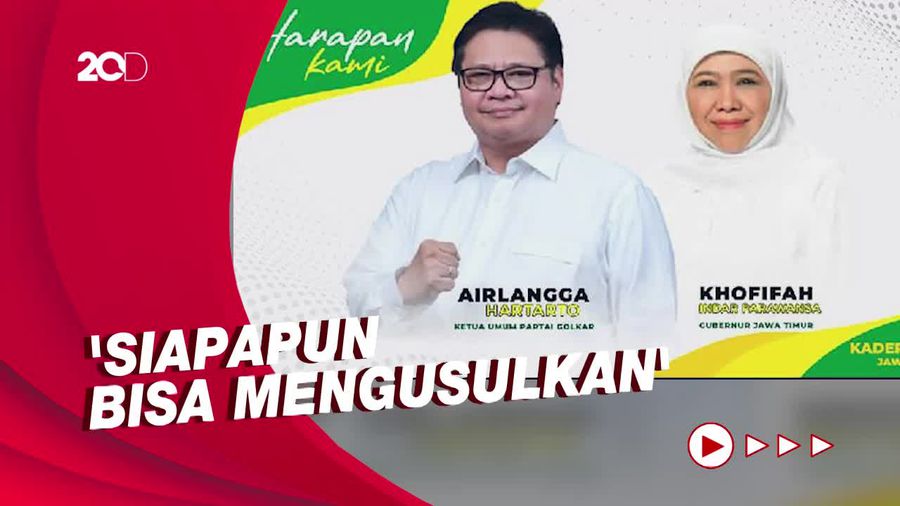 Muncul Baliho Airlangga-Khofifah di Surabaya, PKB: Memang Ini Musim Kawin