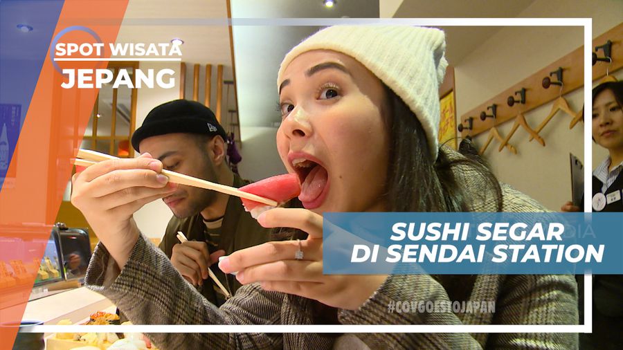 Menikmati Sushi Segar di Senrei Zushi Sendai Station, Miyagi Jepang