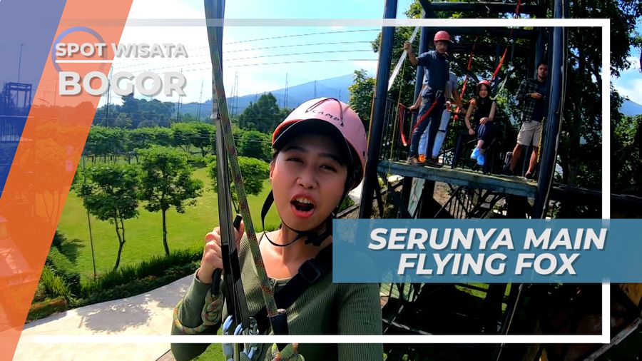 Flying Fox Tamansari Bogor, Meluncur Berpanorama Indah Gunung Salak 