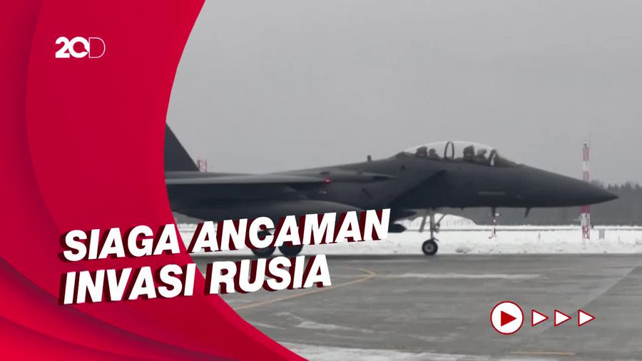 F-15 Milik AS Bersama F-16 Fighting Falcon Bersiaga di Eropa Timur