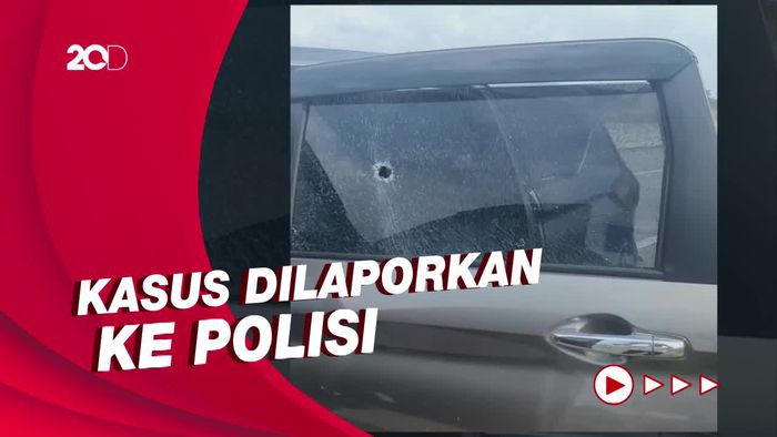 Kaca Mobil ini Bolong Ditembak Katapel OTK di Tol Lampung-Palembang