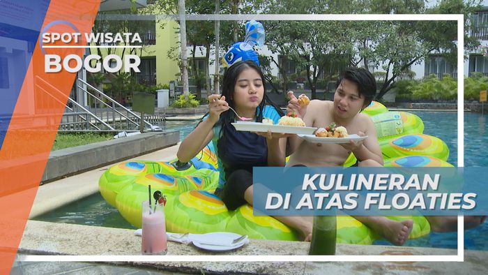 Cemal-cemil, Menyantap Manis Legit Kudapan di Atas Floaties, Bogor