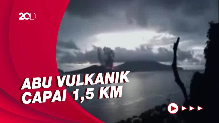 Detik-detik Gunung Anak Krakatau Kembali Erupsi!