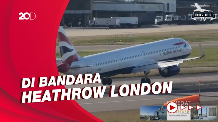 Detik-detik Pesawat Hampir Terbalik Dihantam Badai Corrie di London