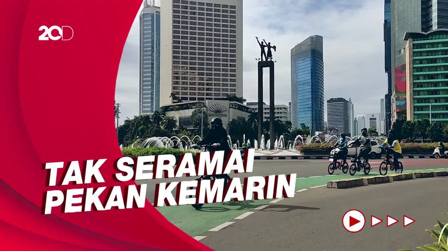Kasus Covid Melonjak, Bundaran HI Masih Ramai Aktivitas Warga